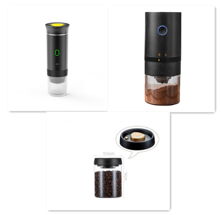 Mobile electric grinder for making coffe with hugh quality 3 in1